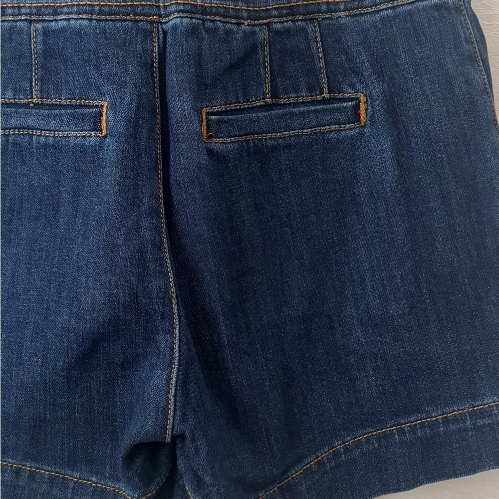 Anthropology Pilcro and the Letterpress Blue Jean Shorts with Paper Bag Waist